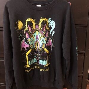 Black Baba Yaga Unisex Sweat Shirt by Creepy Co.